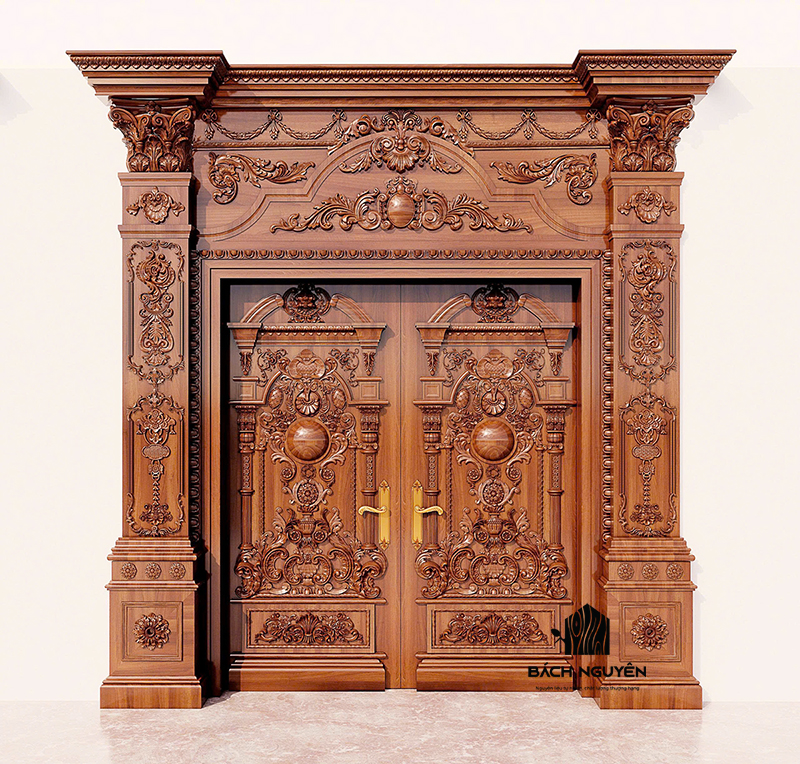 cửa gỗ tân cổ điển