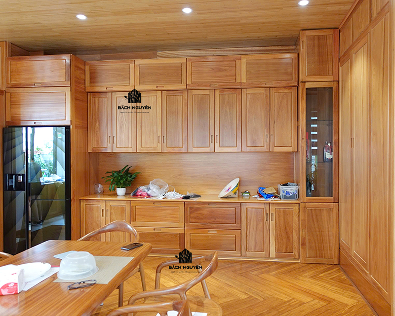 tủ bếp gỗ chữ I