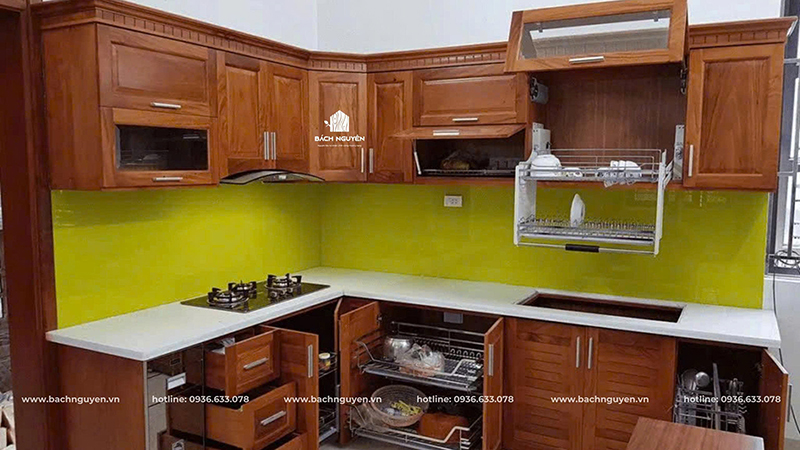 giá làm tủ bếp gỗ